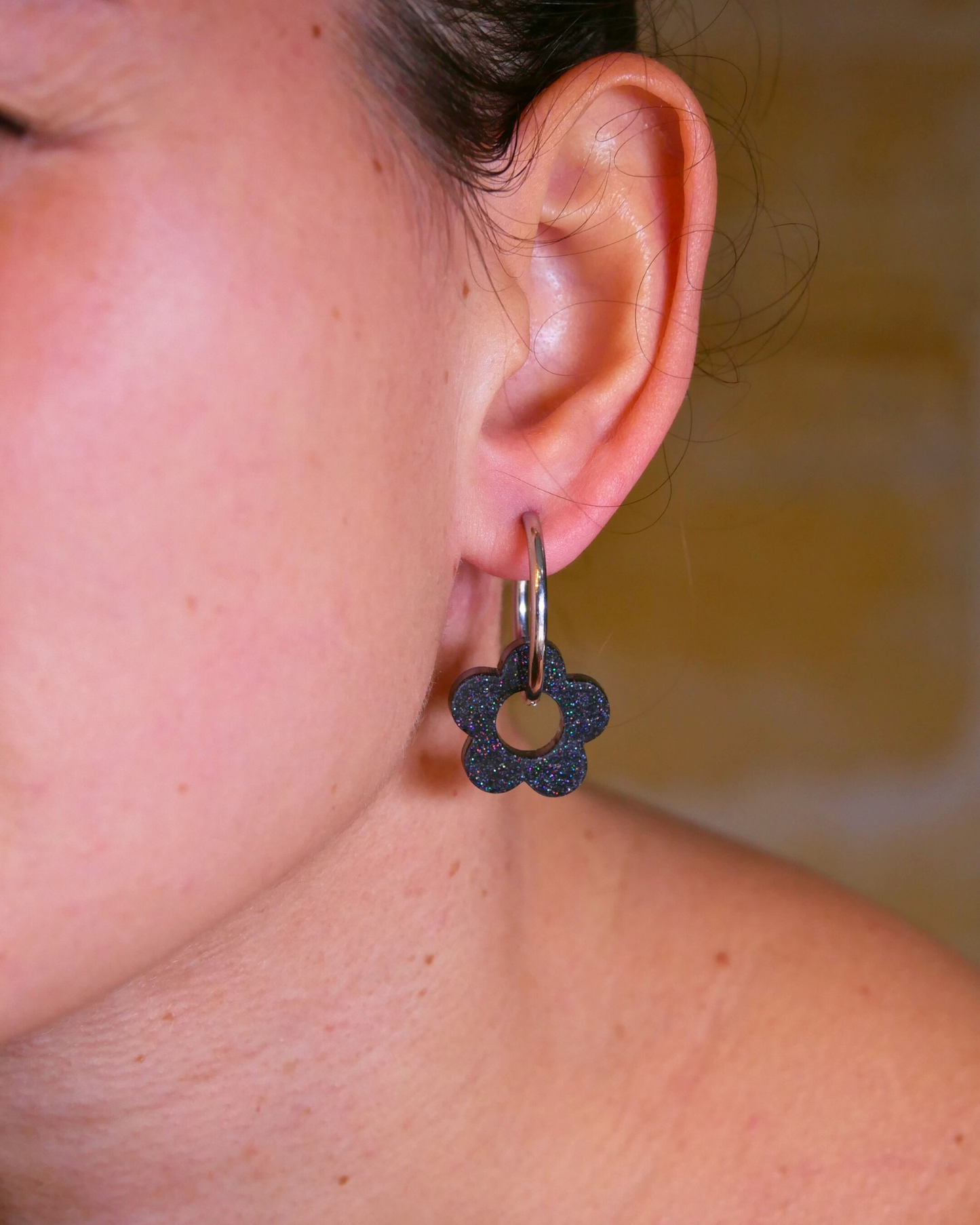 Créoles à fleurs interchangeables