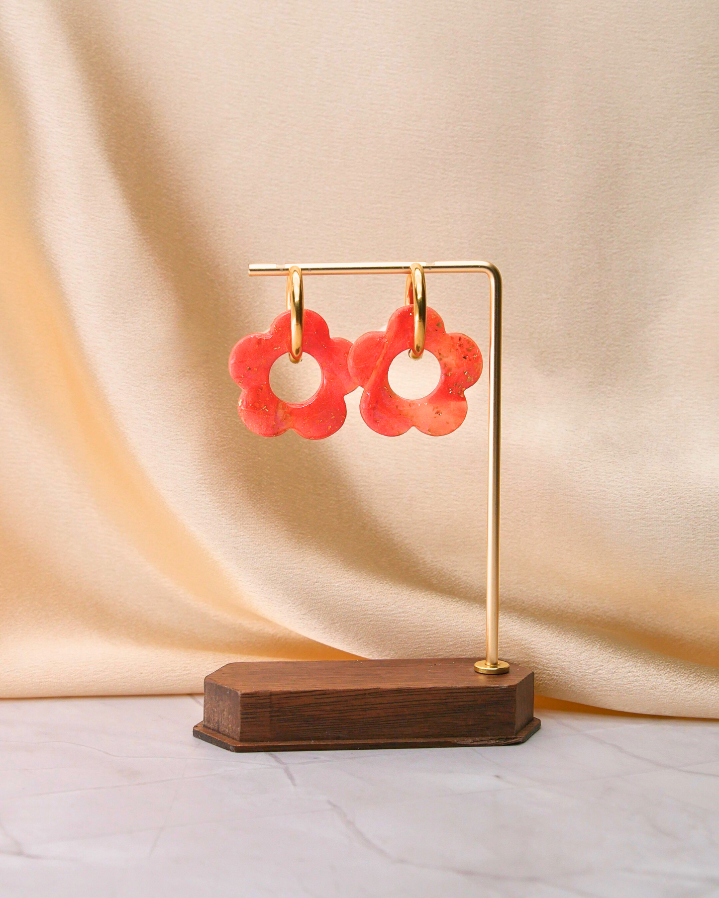 Créoles grandes fleurs - Orange