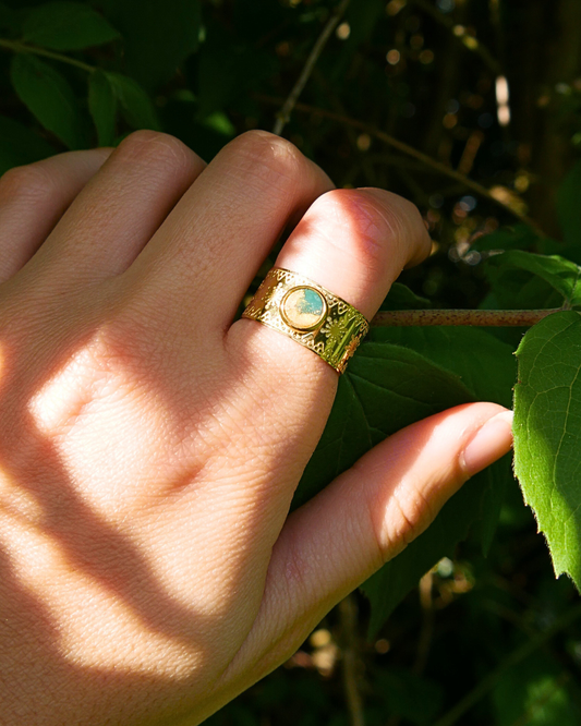 Bague Anne - Vert & doré