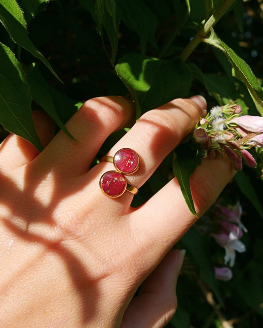 Bague dorée Nathalie - Bordeaux