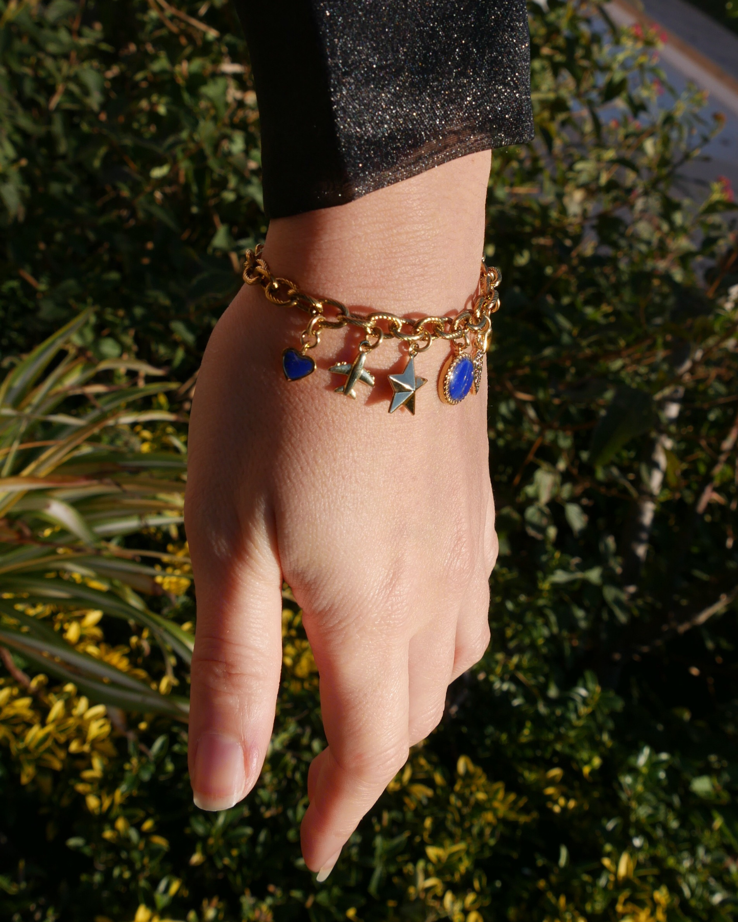 Bracelet à breloques - Bleu électrique