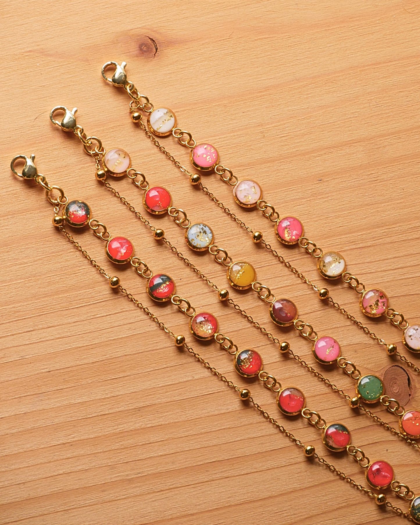 Bracelet double rang - 6 couleurs