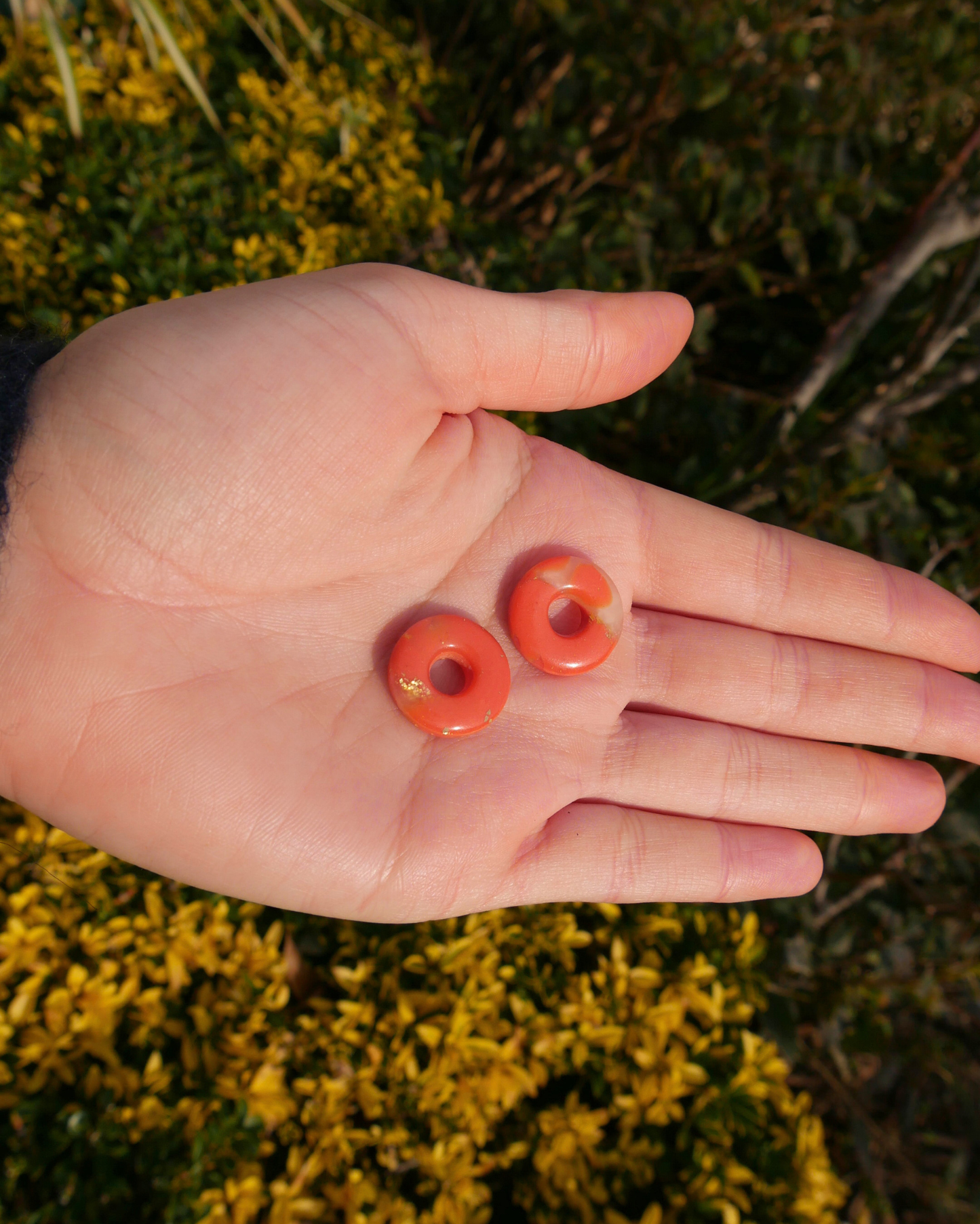 Créoles anneaux - Orange