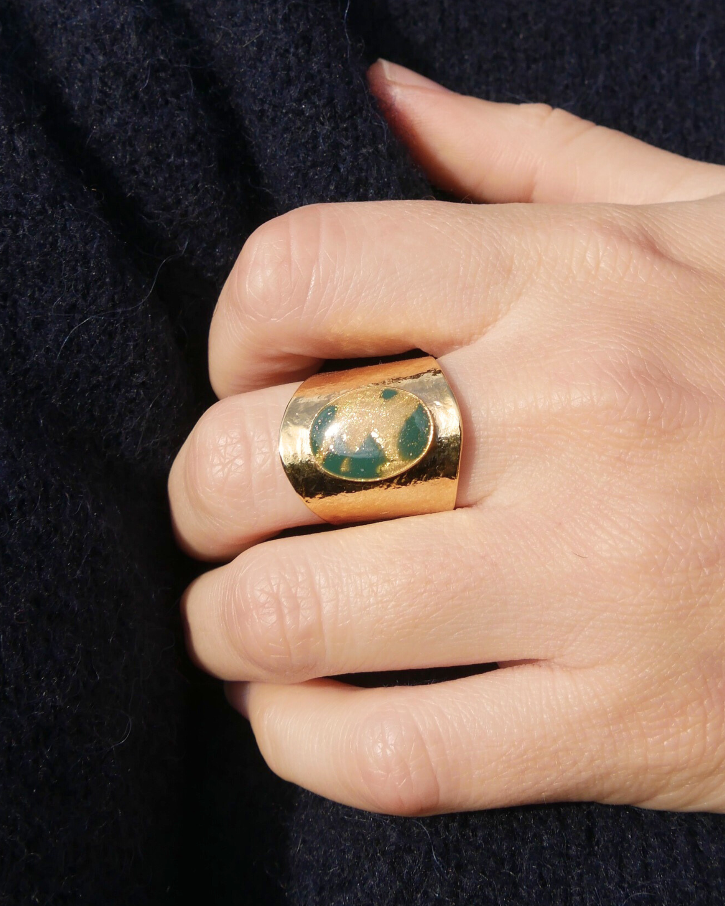 Bague Virginy - Vert & doré