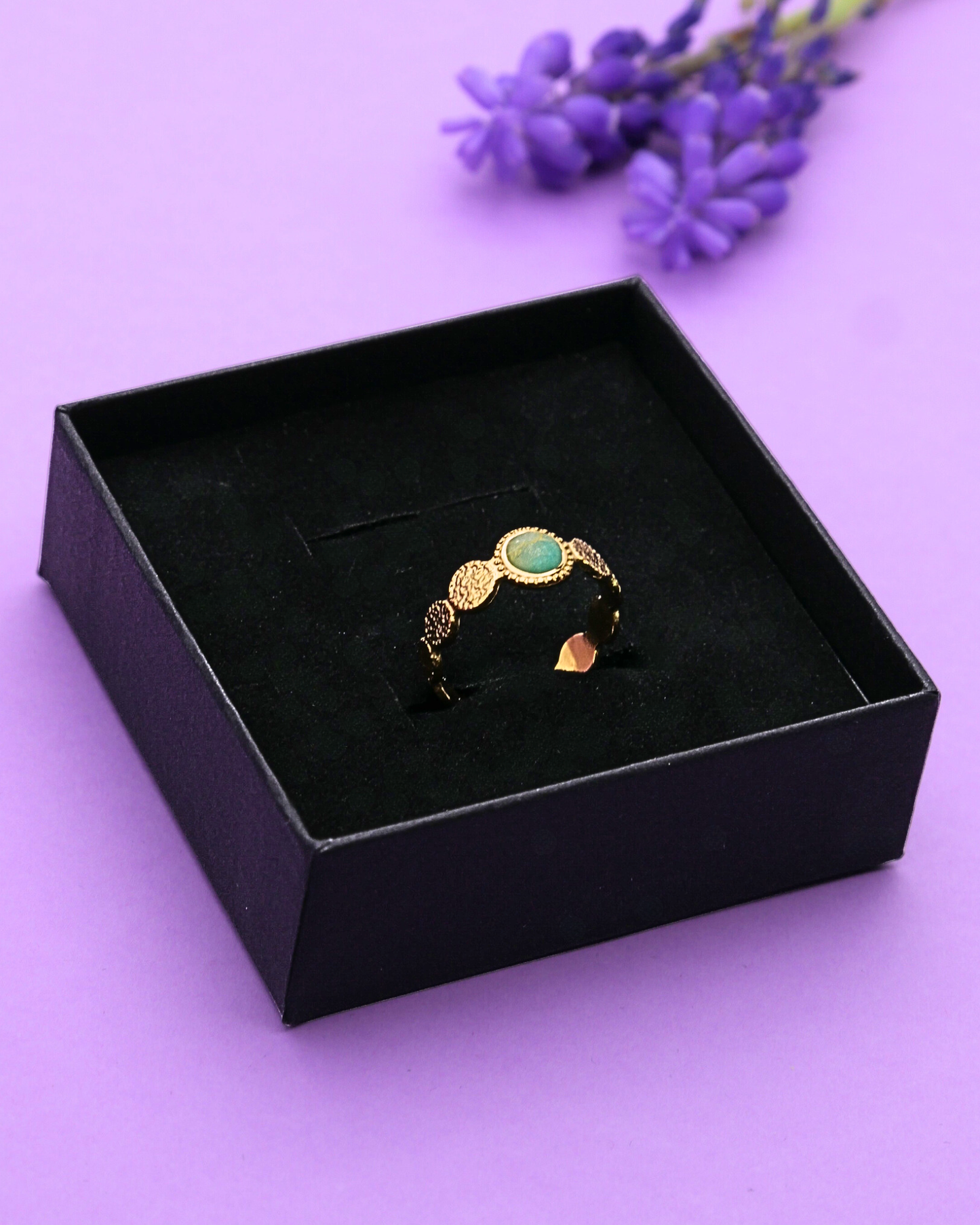Bague Marion - Bleu turquoise