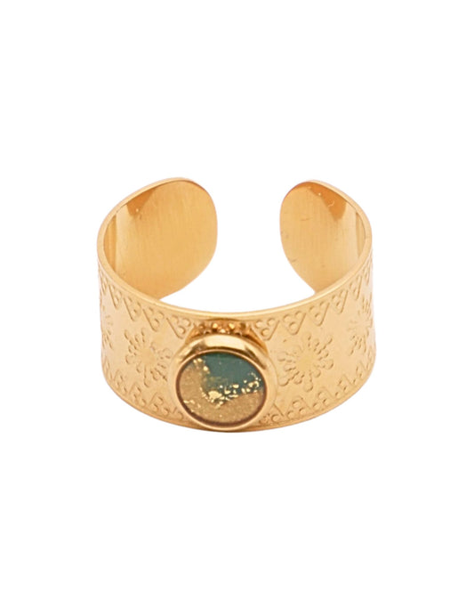 Bague Anne - Vert & doré