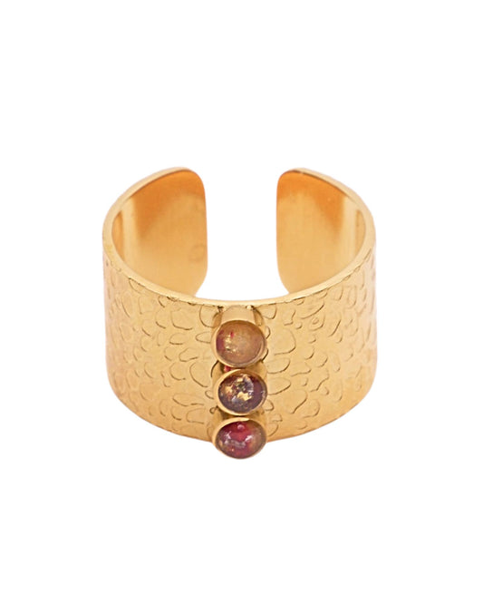 Bague Marion - Bordeaux & doré