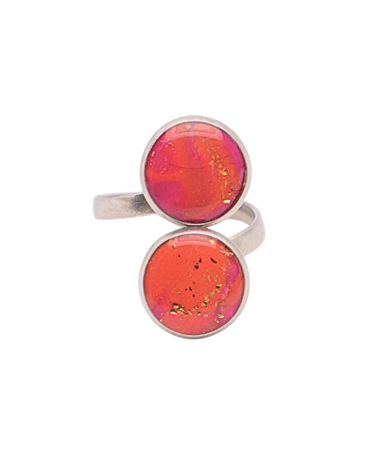 Bague Nathalie - Rose & orange