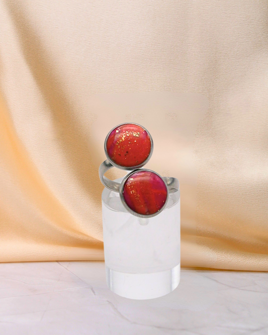Bague Nathalie - Rose & orange