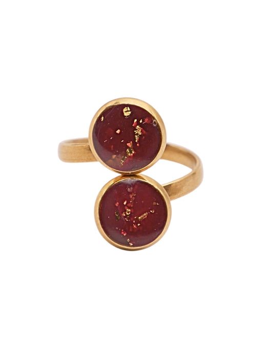 Bague dorée Nathalie - Bordeaux