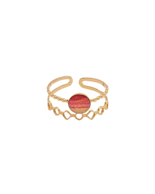 Bague Viloine - Bordeaux & doré