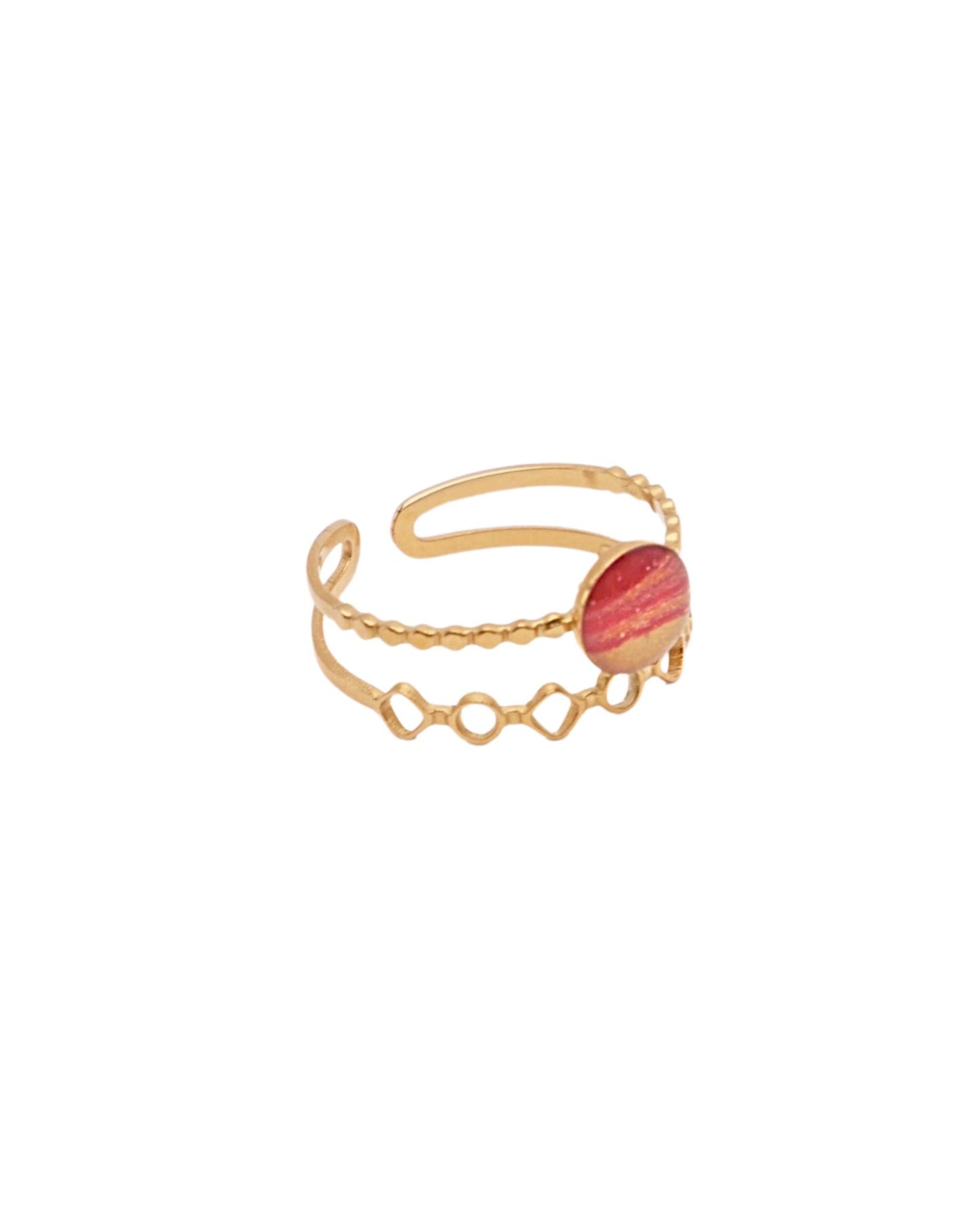 Bague Viloine - Bordeaux & doré