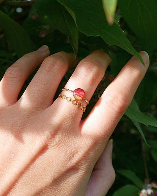 Bague Viloine - Bordeaux & doré