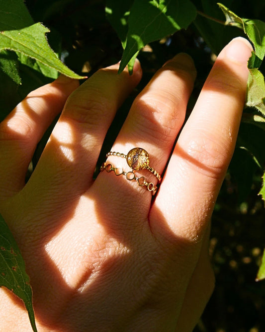 Bague Viloine - Marron & doré