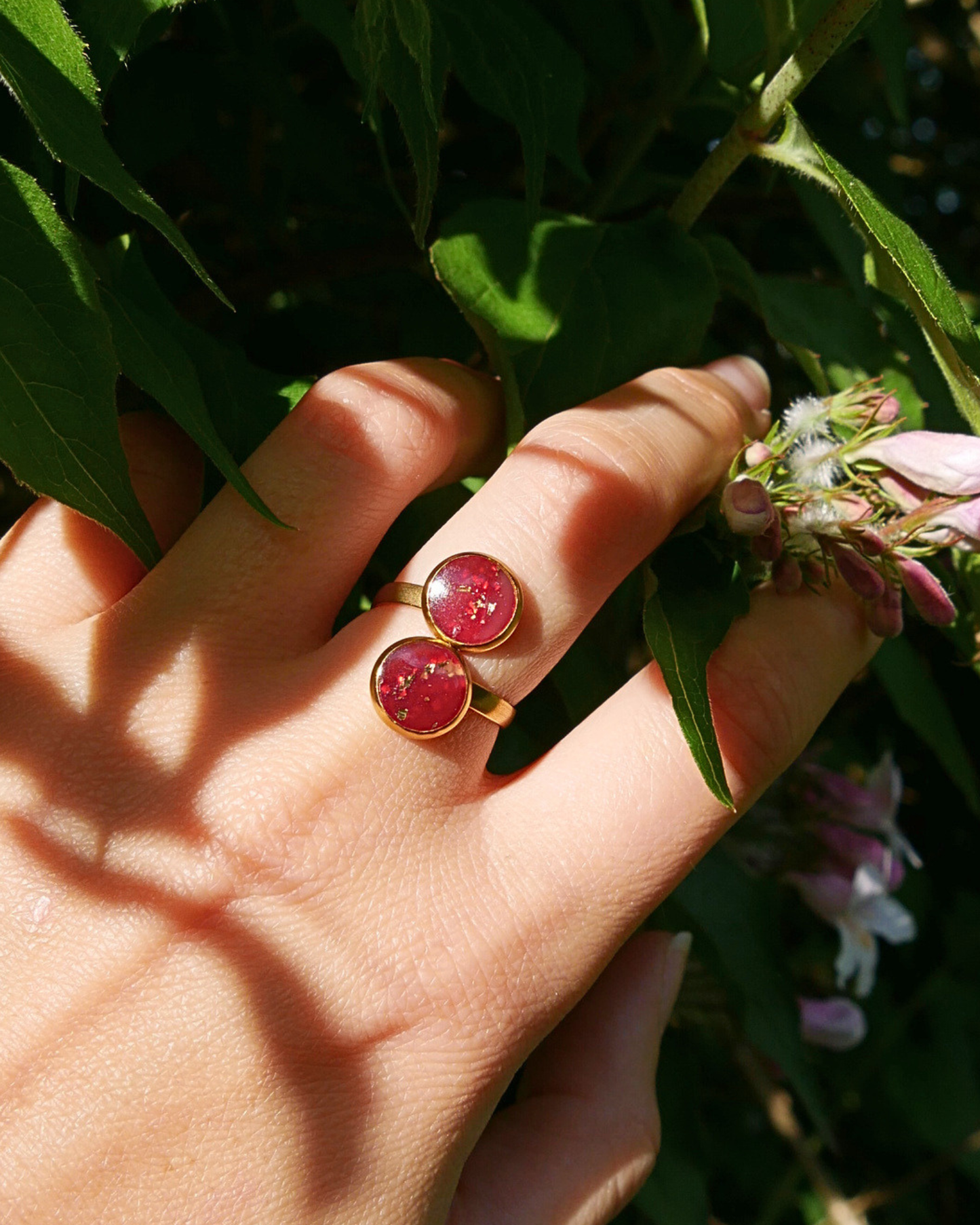 Bague dorée Nathalie - Bordeaux