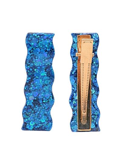 Barrette à paillettes vagues - Alice