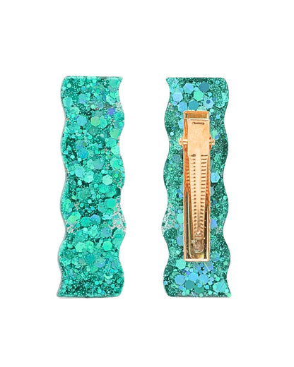 Barrette à paillettes vagues - Alice
