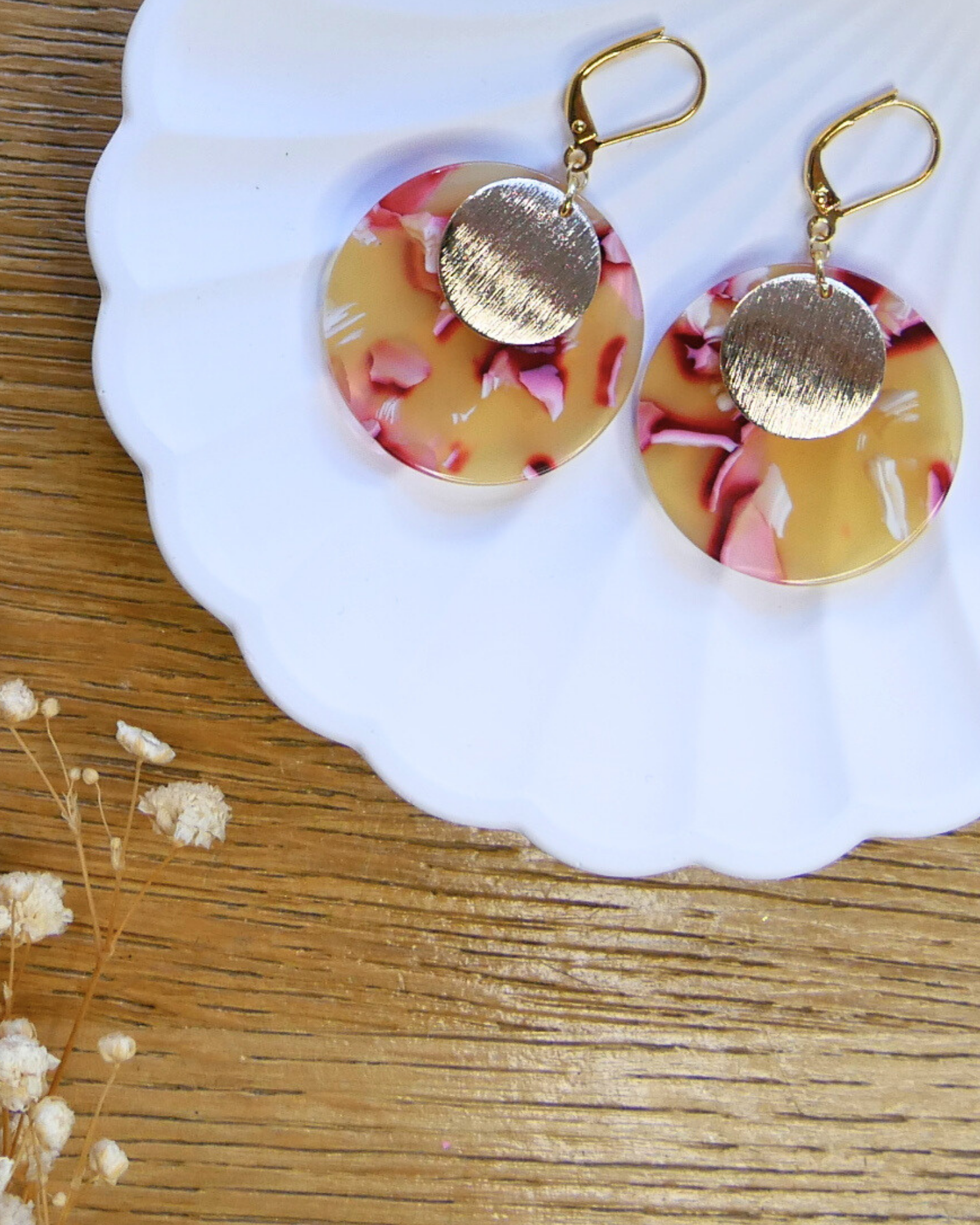 Boucles d'oreilles Maryline Tulip yellow