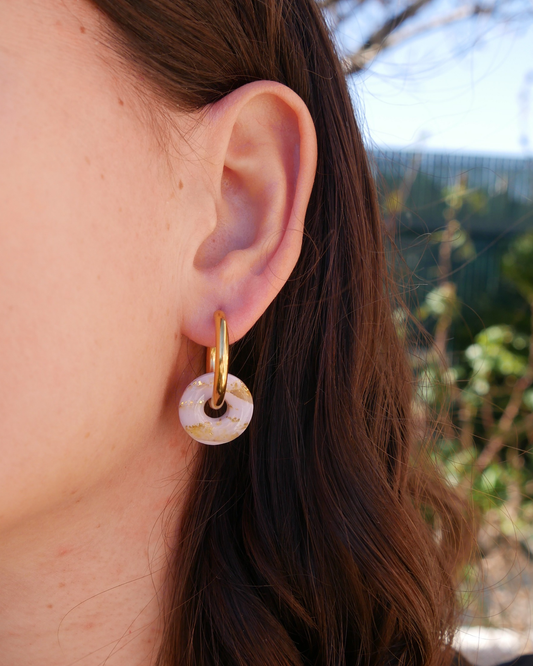 Créoles anneaux - Lilas