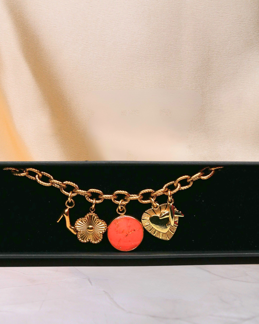 Bracelet à breloques -  Orange