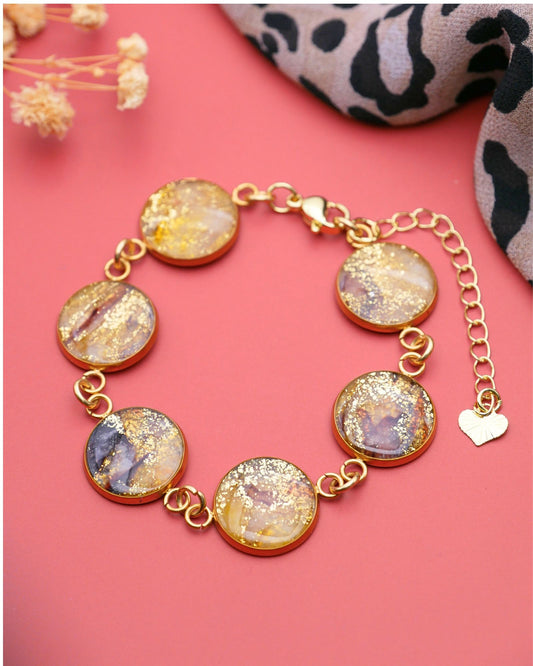 Bracelet Viviana - Marron & doré