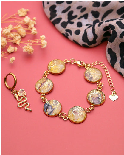 Bracelet Viviana - Marron & doré