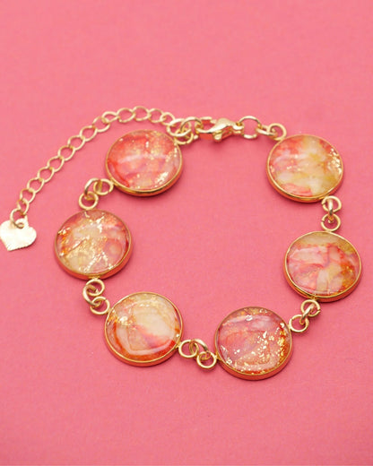 Bracelet Viviana - Rouge orangé & jaune