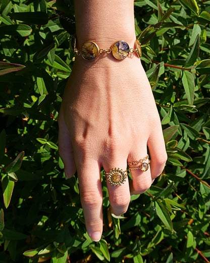 Bracelet Viviana - Marron & doré