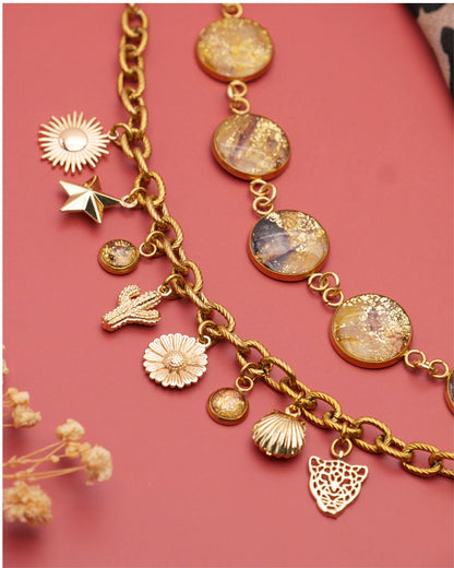 Bracelet Viviana - Marron & doré