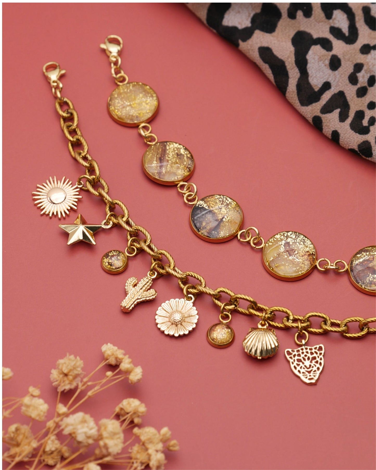 Bracelet Viviana - Marron & doré