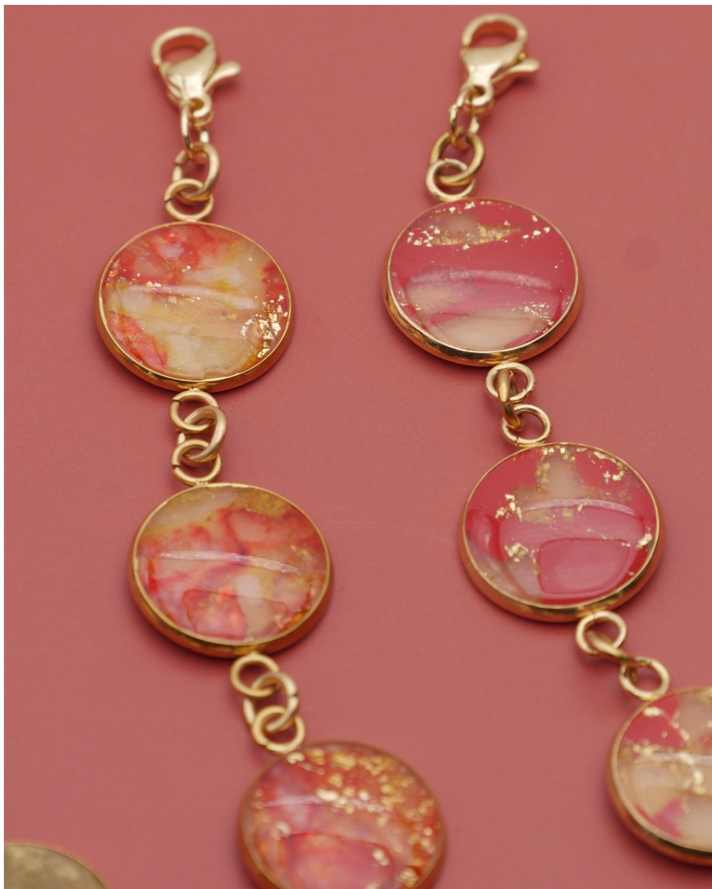 Bracelet Viviana - Rouge orangé & jaune