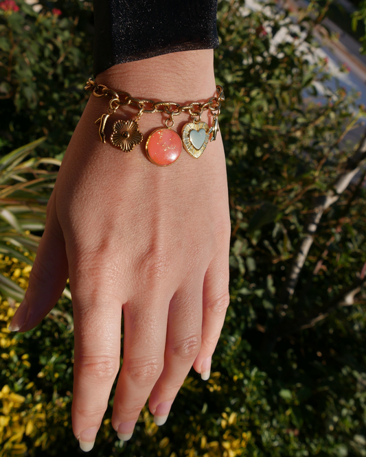 Bracelet à breloques -  Orange