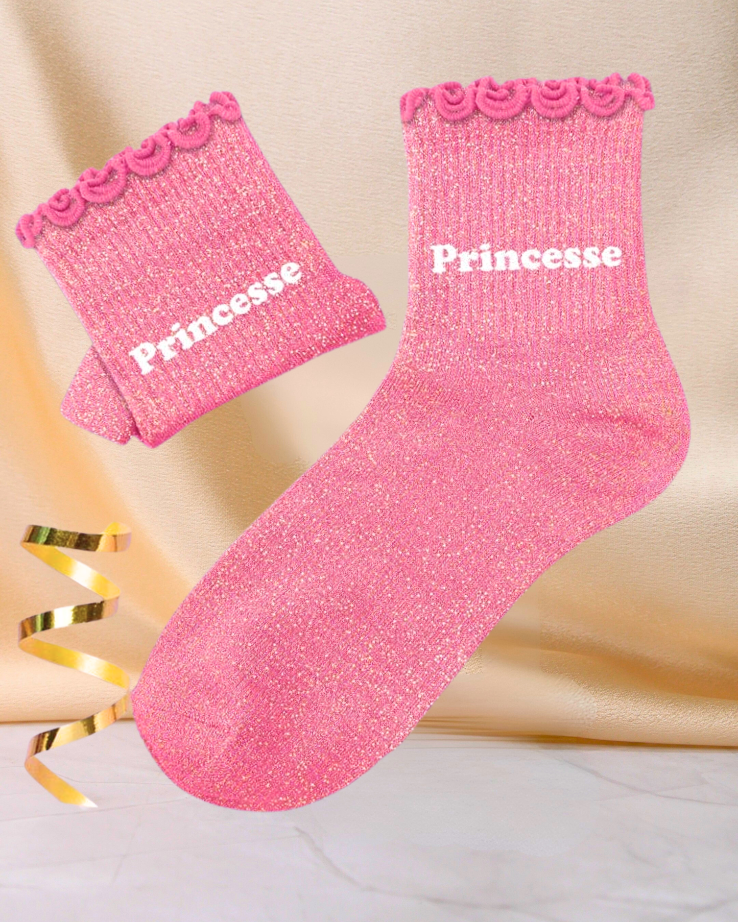 Chaussettes paillettes Enfant - Princesse 6-10ans