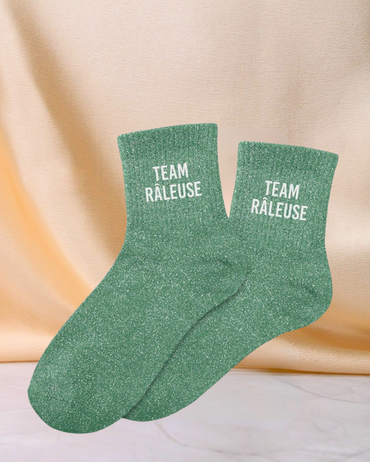Chaussettes paillettes - Team Râleuse 36-42