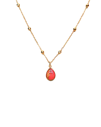 Collier goutte - Rose