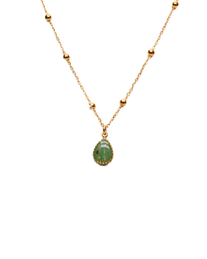 Collier goutte - Vert