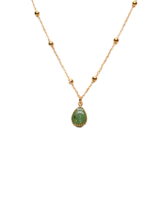 Collier goutte - Vert