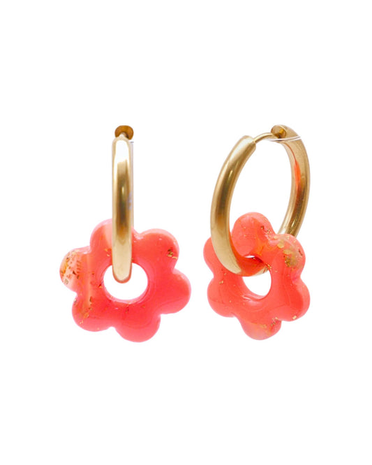 Créoles fleurs - Mandarine