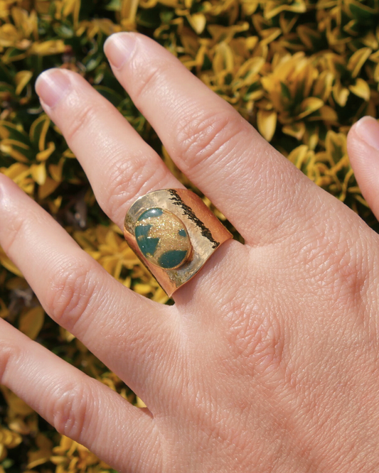 Bague Virginy - Vert & doré