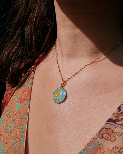 Collier Virginie - Bleu turquoise